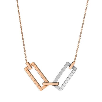 819895-9001 | Chopard Ice Cube Rose and White Gold Necklace | Buy Now