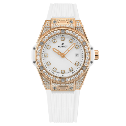 485.OE.2210.RW.1604 | Hublot Big Bang One Click King Gold White Pave 33 mm watch | Buy Now