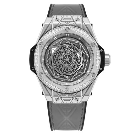 Hublot Big Bang Sang Bleu One Click Steel Grey Diamonds 39mm Watch | Hublot  | Watches of Mayfair Watches of Mayfair