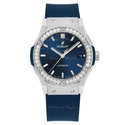 565.NX.7170.RX.1204 | Hublot Classic Fusion Titanium Blue Diamonds 38 mm watch | Buy Now
