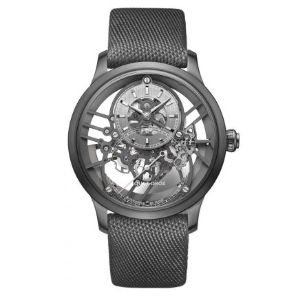 J003525542 | Jaquet Droz Zoomfront  Grande Seconde Skelet-One Plasma Ceramic watch. Buy Online