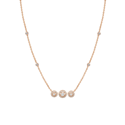 7030 | Messika Joy Trilogy Pink Gold Necklace. Buy online.