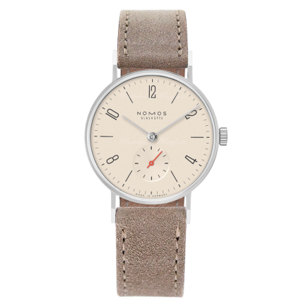 151 | Nomos Tangente Champagne Manual Beige Leather 33 mm watch | Buy Now