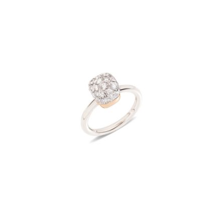 PAB5010_O6000_DB000 | Buy Pomellato Nudo White and Rose Gold Diamond Ring 