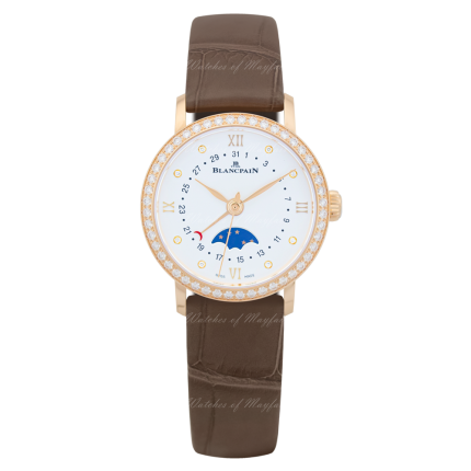 6106-2987-55A | Blancpain Villeret Quantieme Phases de Lune 29.2mm watch. Buy Online