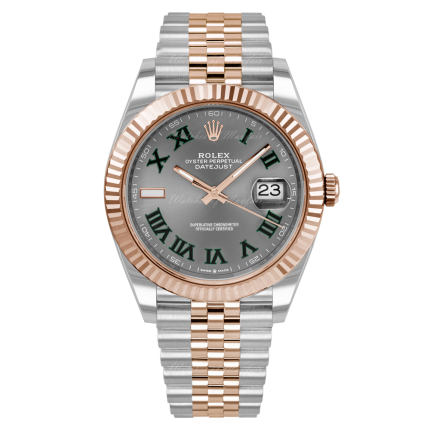 126331 | Rolex Datejust Oystersteel Steel Everose Gold Dark Grey Dial Jubilee 41 mm watch. Buy Online