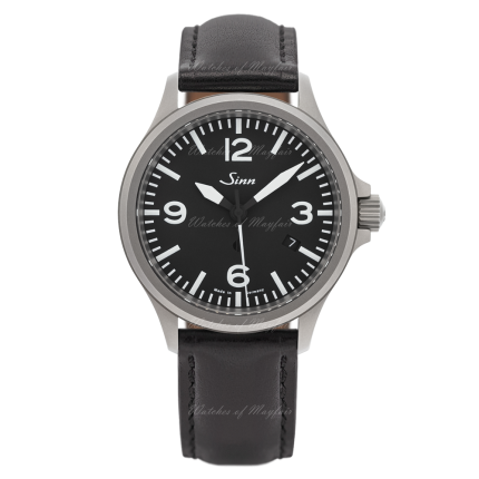 856.011 | Sinn 856 Instrument Pilot  Black Dial Black Leather 40 mm watch. Buy Online
