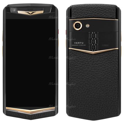 VERTU Aster P Gothic Titanium Black Gold Blk Screw Calf | Vertu | Watches of Mayfair