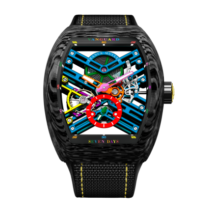 V 45 S6 SQT COL DRM CARBONE NR (JA) CARB SK-BL BLK | Franck Muller Vanguard Skeleton 44 x 53.7 mm watch | Buy Now 