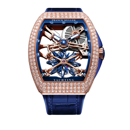 V 45 T GR CS SQT YACHT D (BL) 5N SK BL-AL | Franck Muller Vanguard Yachting Gravity Diamonds 44 x 53.7 mm watch | Buy Now 