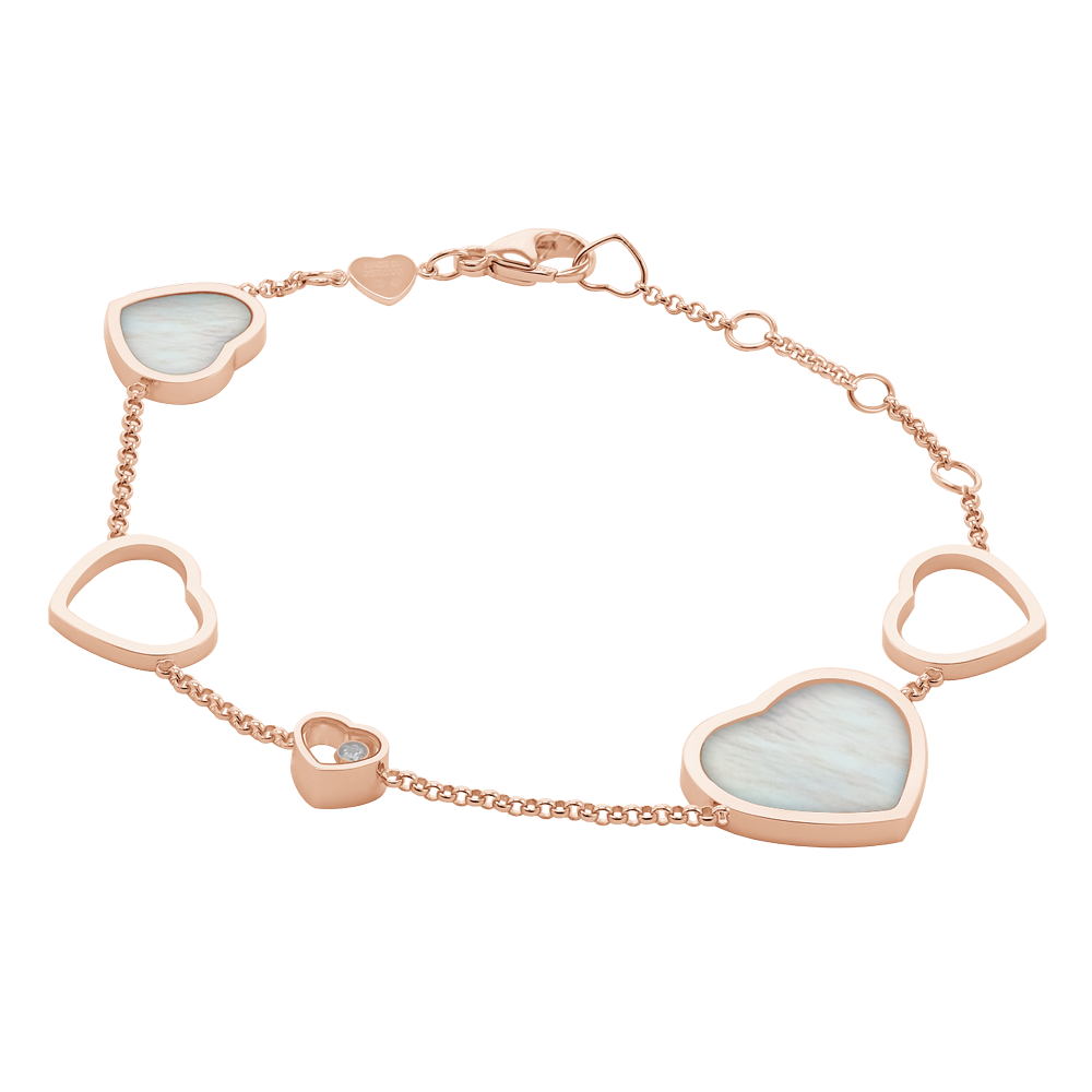 857482-5031 | Chopard Happy Hearts Rose Gold Mother-of-Pearl Bracelet  Watches of Mayfair
