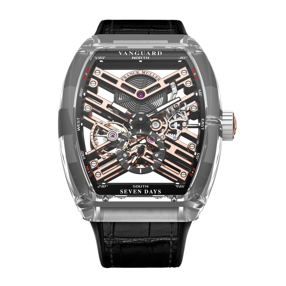 Franck Muller Vanguard Skeleton 44 x 53.7 mm V 45 S6 SQT 5N SAPPHIRE SAP SK  BLK