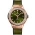 565.OX.8980.LR.1204 | Hublot Classic Fusion King Gold Green Diamonds 38 mm watch | Buy Now