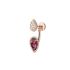 Boucheron Serpent Bohème Couleur Pink Gold Rhodolite Garnet Diamond Single Earring JCO01430