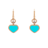 837482-5410 | Buy Chopard Happy Hearts Rose Gold Turquoise Earrings