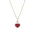 79A074-5801 | Chopard Happy Hearts Rose Gold Diamond Red Stone Pendant