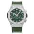 521.NX.8970.LR Hublot Classic Fusion Chronograph Titanium Green watch.